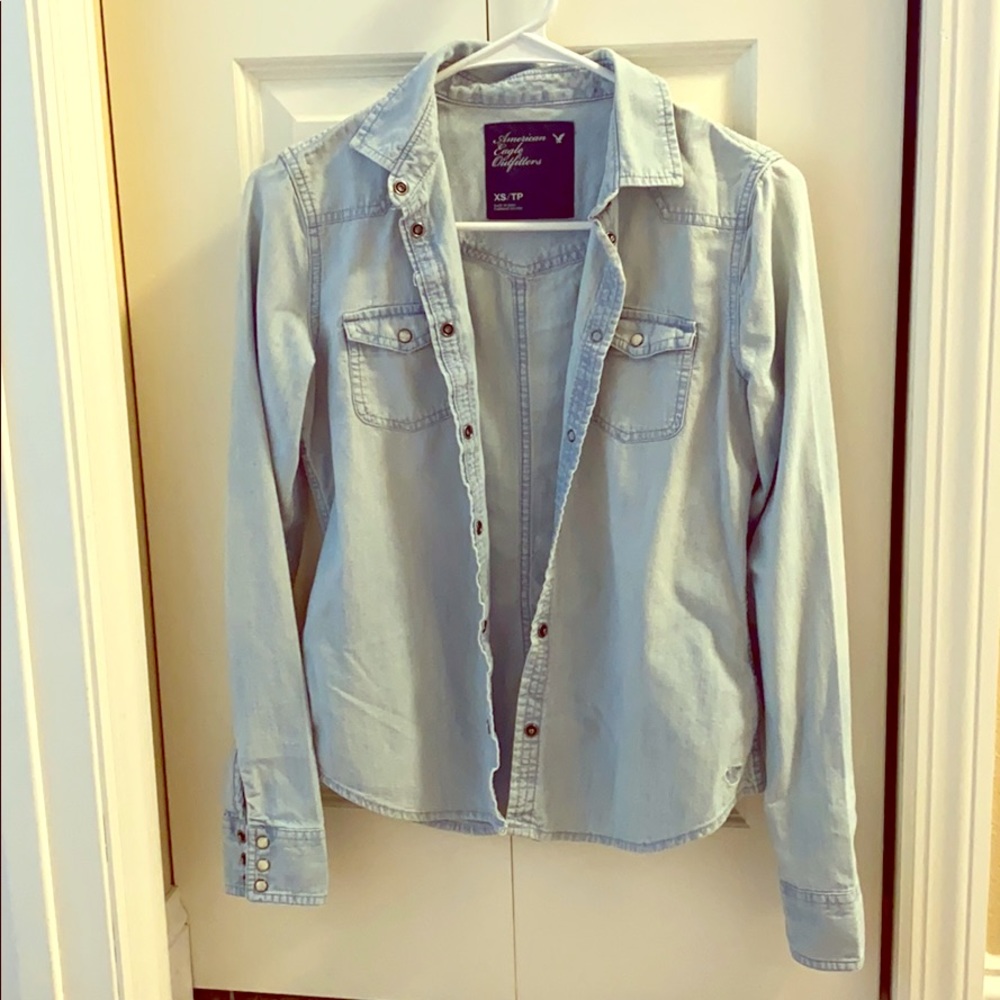 AE Light Denim button up Shirt